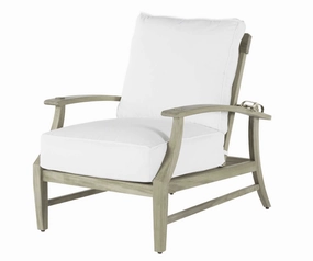 Cape Cod Reclining Lounge Chair - Oyster Teakweatherproof teak dining table and chairs