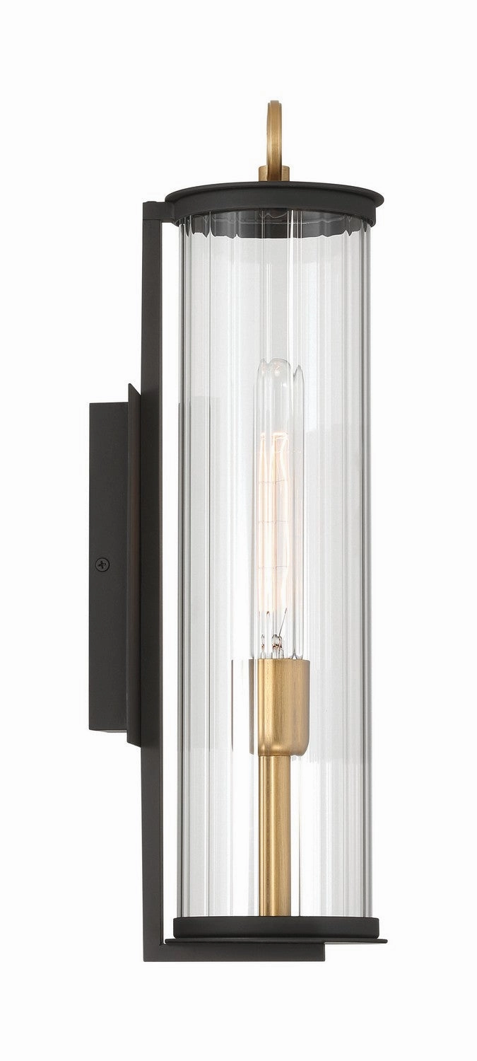 Cara One Light Outdoor Wall Sconce Legacy Brass (Painted) & Dark