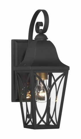 Cardigan One Light Outdoor Wall Mount Sand Coal Black & Olden BrassOutdoor wall sconces with motion sensor