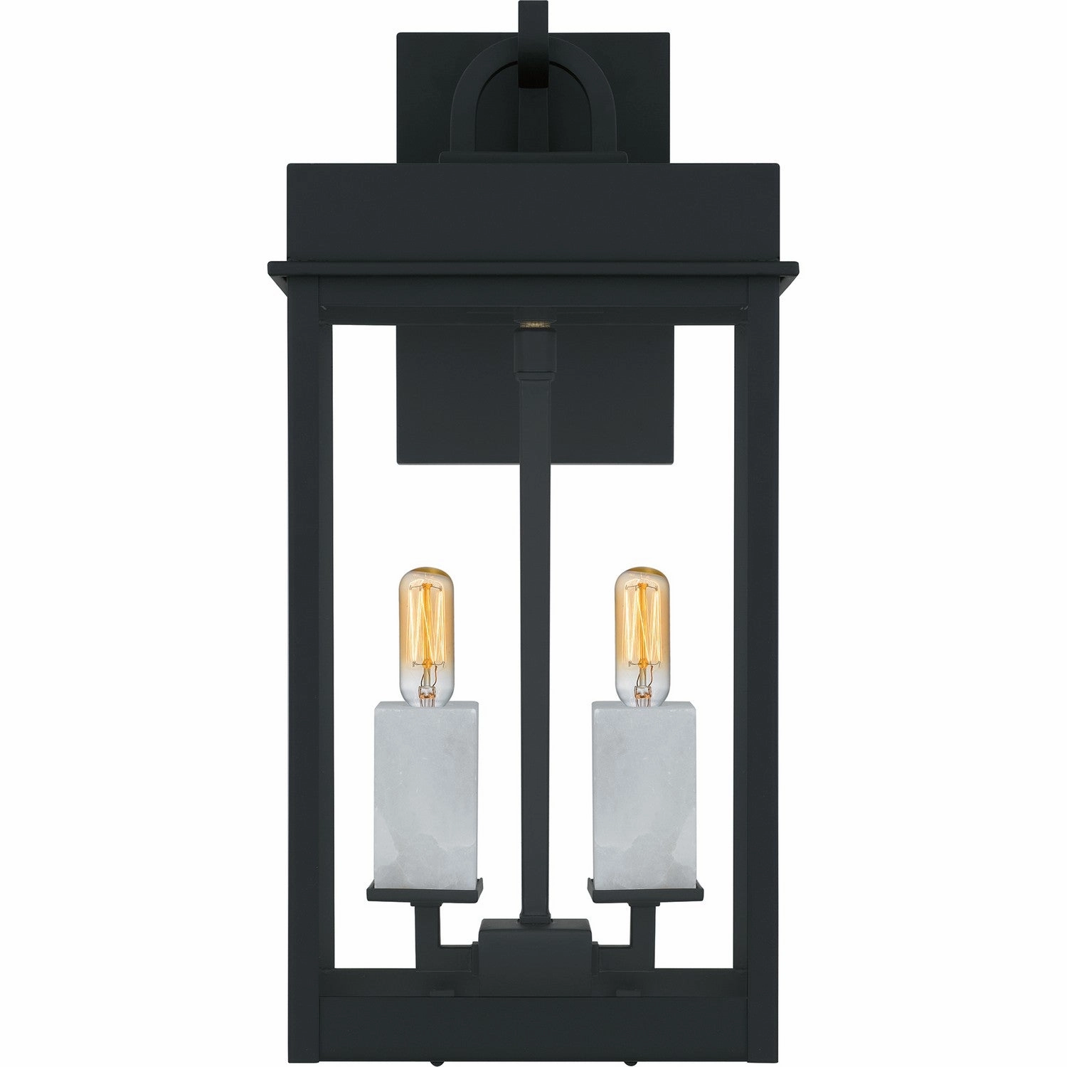 Carmen Two Light Outdoor Wall Lantern Matte Black