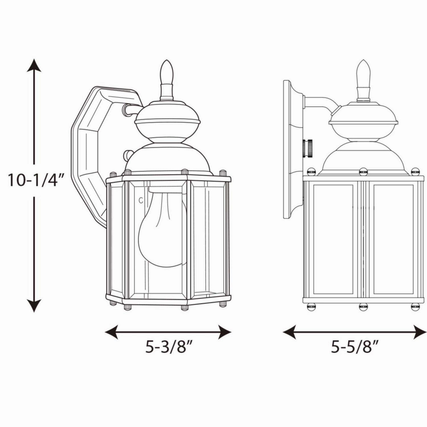 Carriage Classics One Light Wall Lantern Black