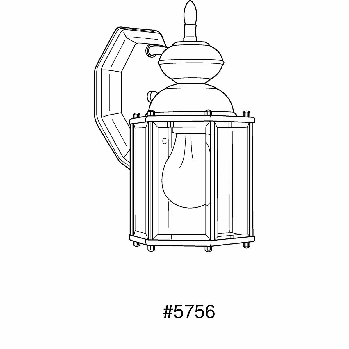 Carriage Classics One Light Wall Lantern Black