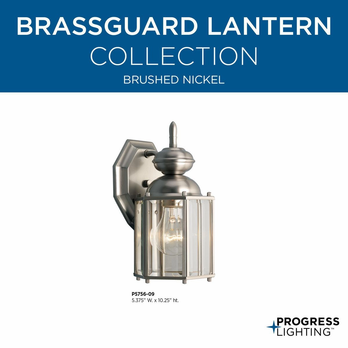 Carriage Classics One Light Wall Lantern Brushed Nickel
