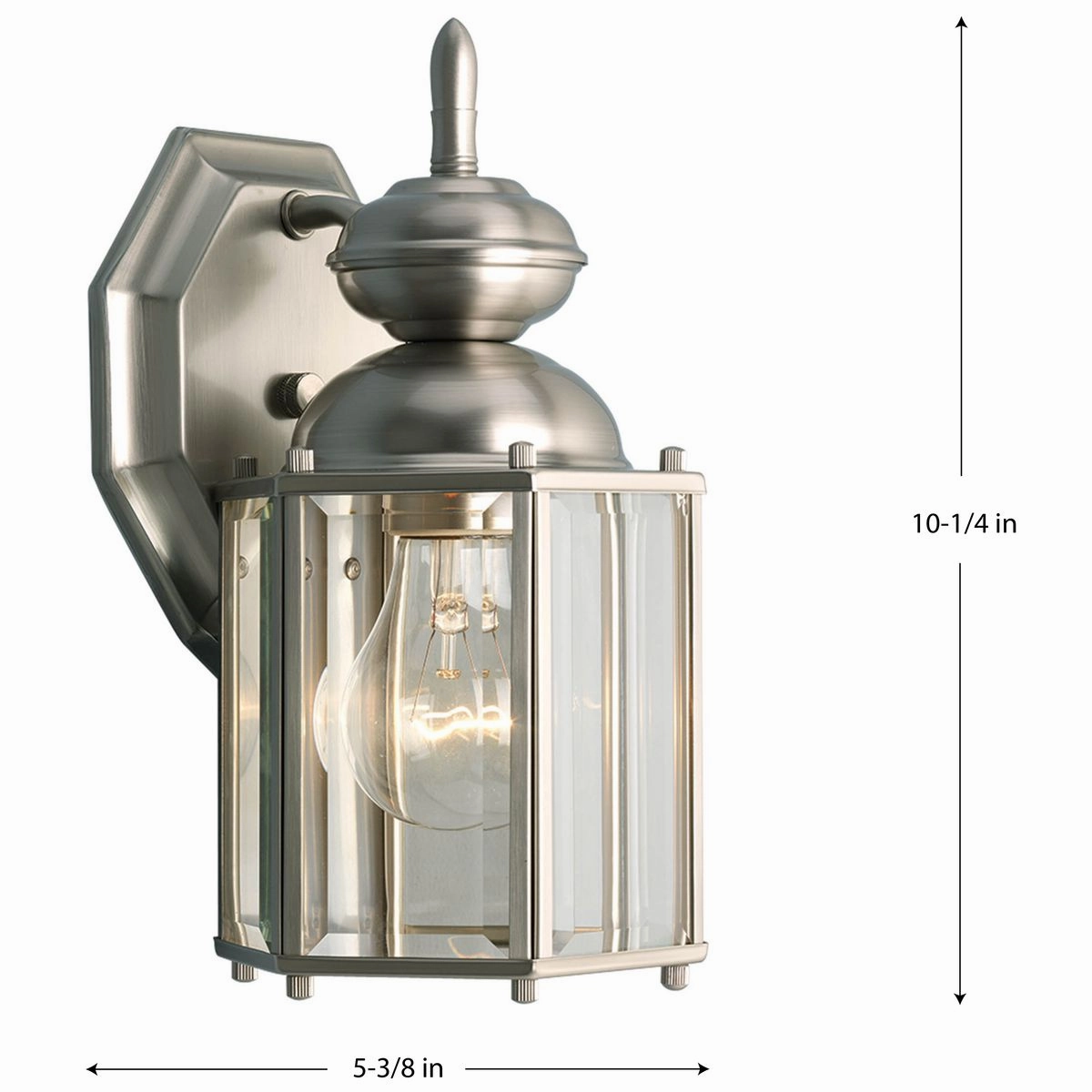 Carriage Classics One Light Wall Lantern Brushed Nickel