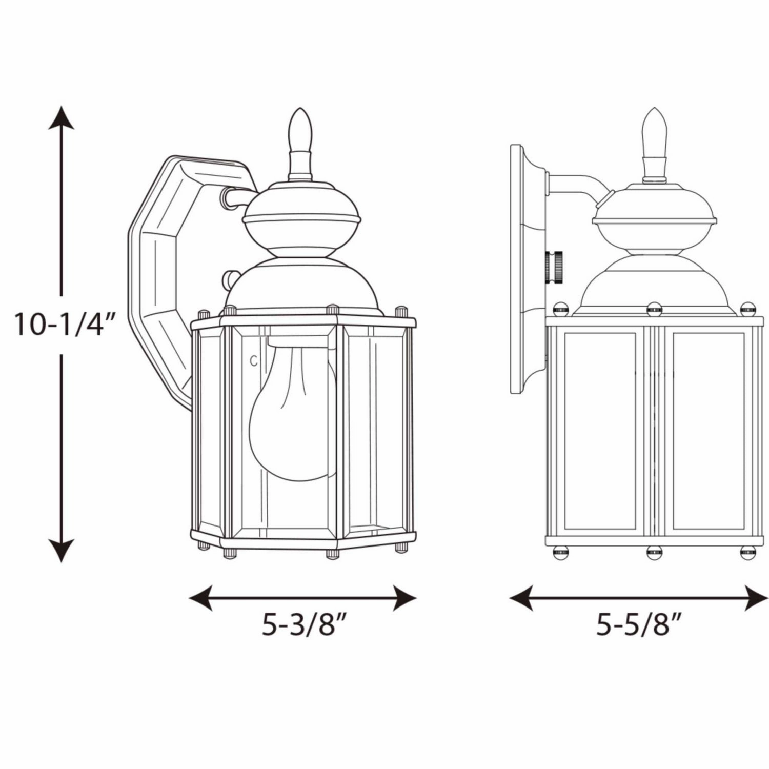 Carriage Classics One Light Wall Lantern Brushed Nickel