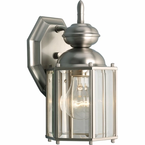 Carriage Classics One Light Wall Lantern Brushed NickelOutdoor wall sconces with motion sensor