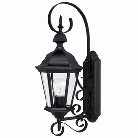 Carriage House One Light Outdoor Wall Lantern BlackOutdoor wall sconces with motion sensor
