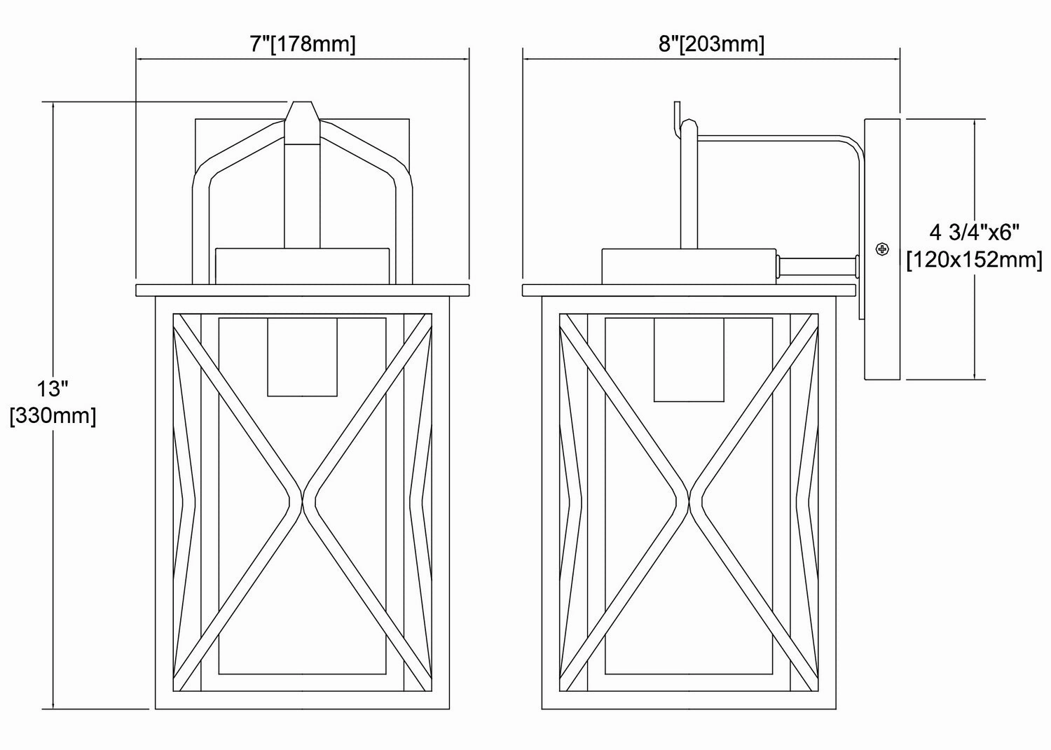 Carriage Light One Light Outdoor Wall Sconce Matte Black