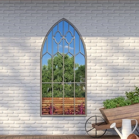 Carrington Country Arch Large Garden Mirror 160 x 85cm 5ft3 x 2ft9waterproof decorative outdoor mirror