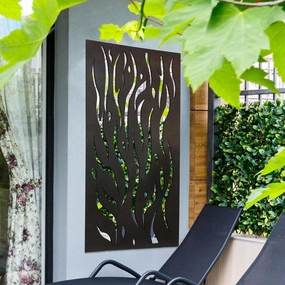 Carrington Extra Large Metal Flame Decorative Garden Screen Mirror 120cm X 60cmwaterproof decorative outdoor mirror