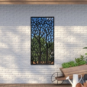 Carrington Extra large Metal Tree Design Decorative Garden Screen Mirror 120cm X 60cmwaterproof decorative outdoor mirror