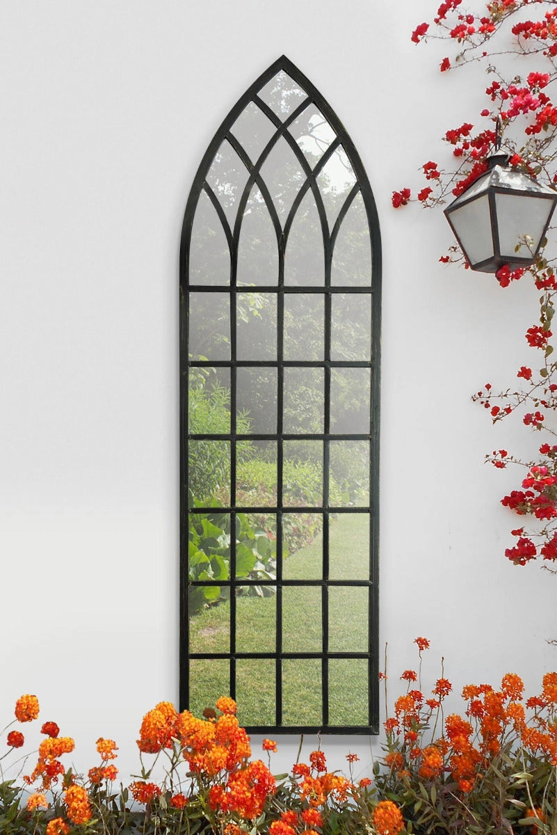 Carrington Rustic Arch Large Garden Mirror 160 x 47.5 CM