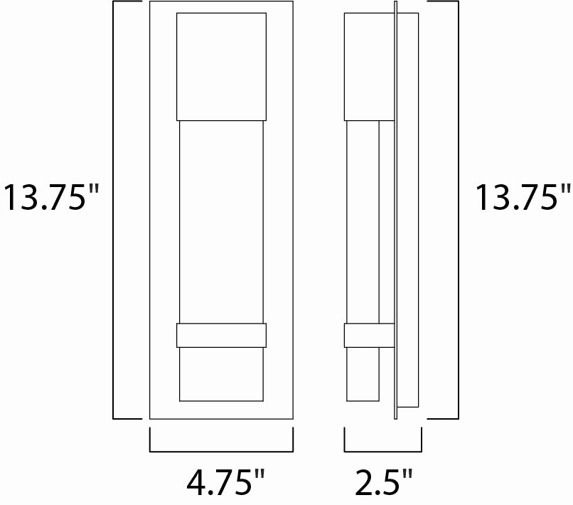 Cascade LED Outdoor Wall Sconce Black