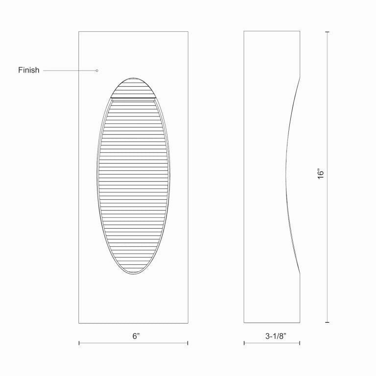 Cascades 16" LED Exterior Wall