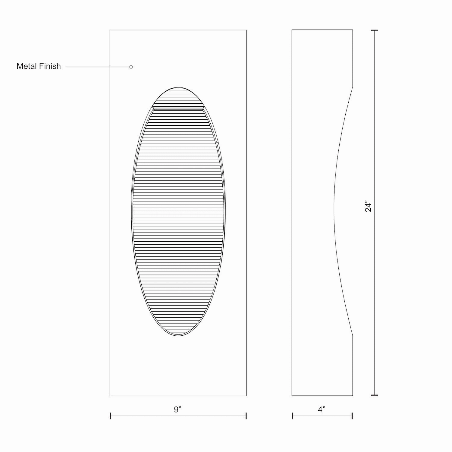 Cascades 24" LED Exterior Wall