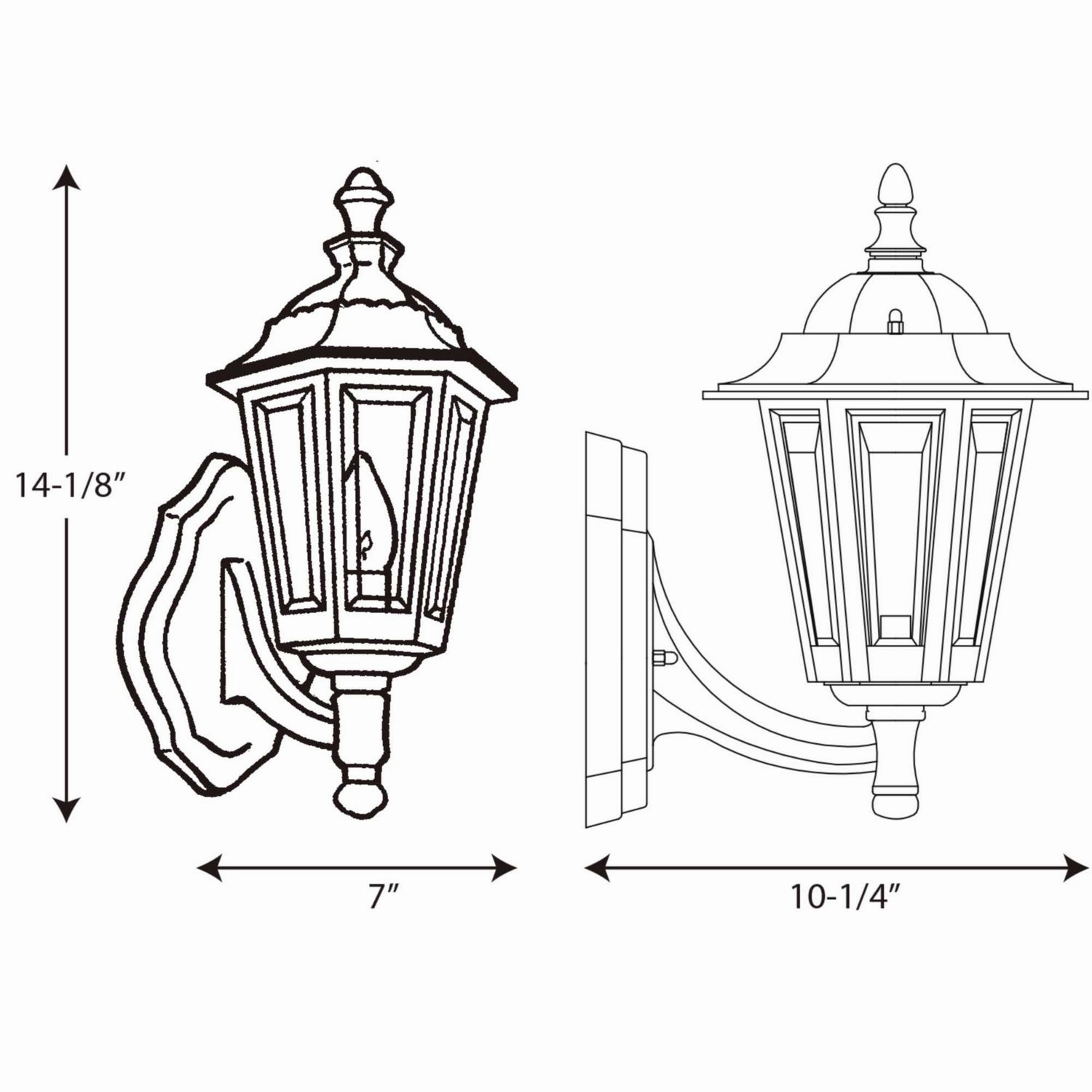Cast Lantern One Light Wall Lantern Black