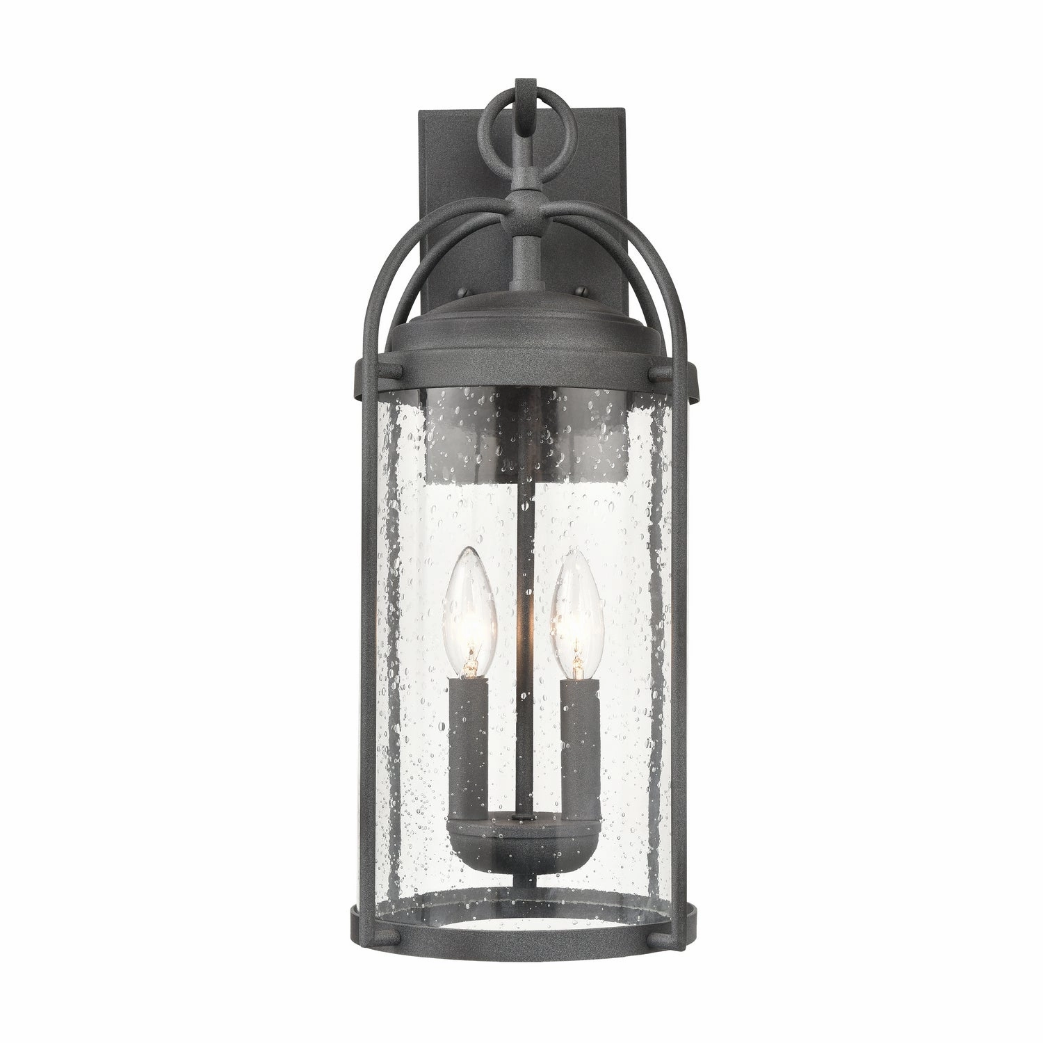 Catalonia Two Light Outdoor Wall Sconce Distressed ZincOutdoor wall sconces with motion sensor