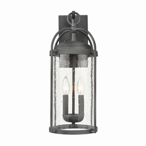 Catalonia Two Light Outdoor Wall Sconce Distressed ZincOutdoor wall sconces with motion sensor