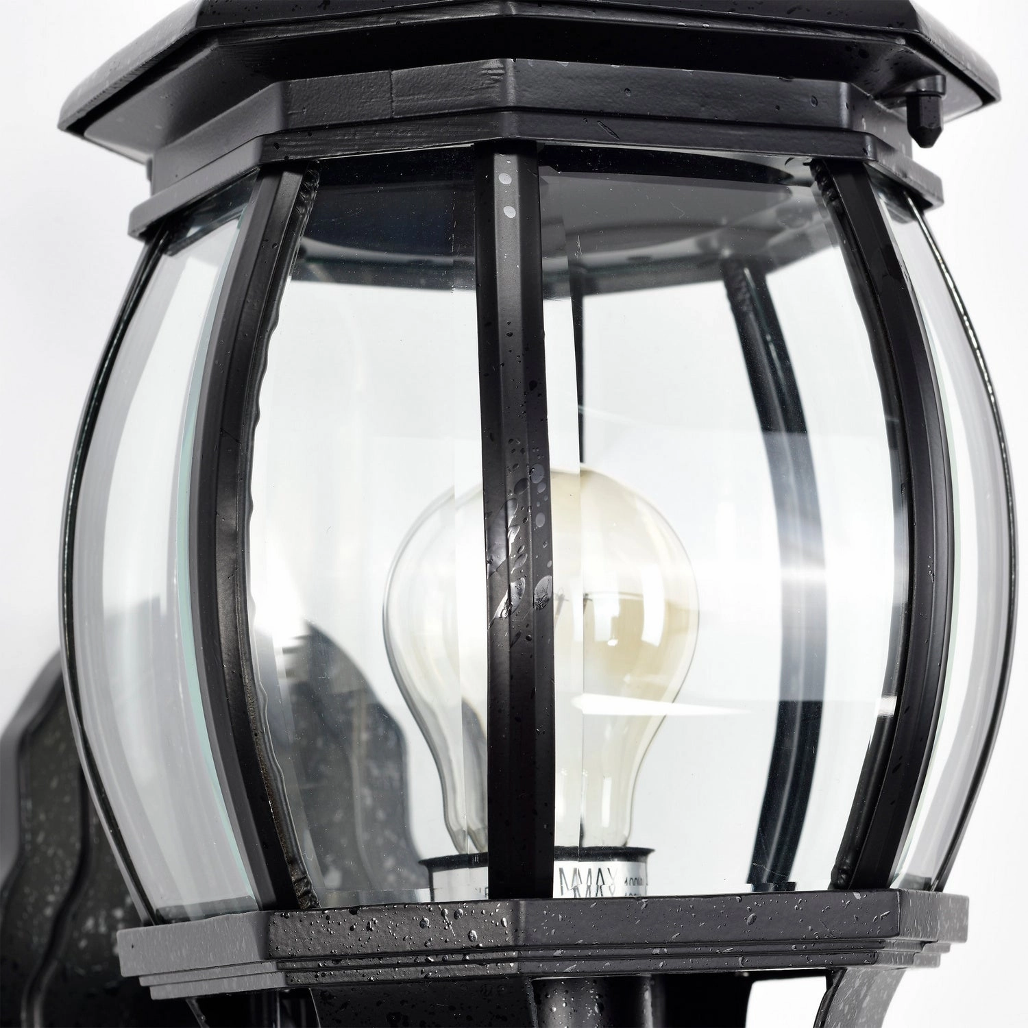 Central Park One Light Outdoor Wall Lantern Textured Black