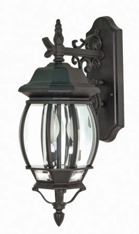 Central Park Three Light Outdoor Wall Lantern Textured BlackOutdoor wall sconces with motion sensor