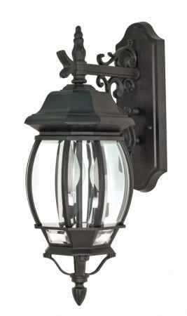 Central Park Three Light Outdoor Wall Lantern Textured BlackOutdoor wall sconces with motion sensor