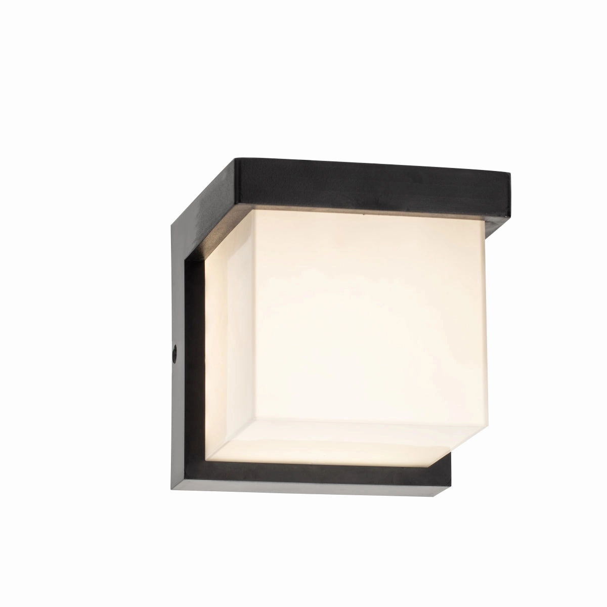 CGC ADDISON Black Cube LED Outdoor Wall Light 4000k Natural White Integrated LED IP65