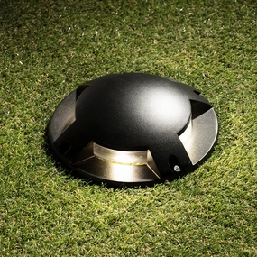 CGC APOLLO Black Surface Mount Ground Light 4 Way Light Output 4W LED 4000k 160lm IP67Solar deck post cap lights