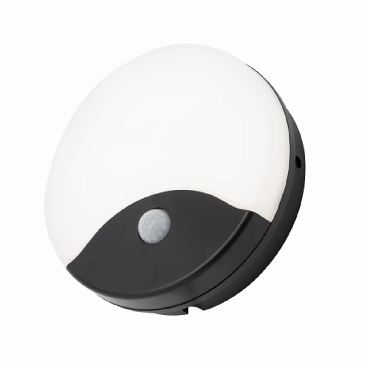 CGC BECCA Round With Motion Sensor Monochrome LED Wall LightWeatherproof outdoor lighting
