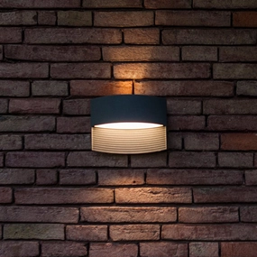 CGC BLAKE Dark Grey Eye Shaped LED Wall LightMotion activated driveway security lights