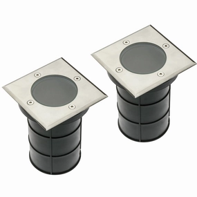 CGC BRIDGET 2 Square Large Stainless Steel Inground Or Decking LightsSolar deck post cap lights