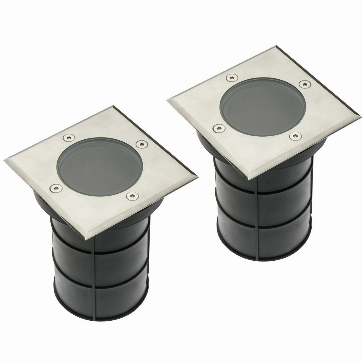 CGC BRIDGET 2 Square Large Stainless Steel Inground Or Decking LightsSolar deck post cap lights