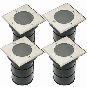 CGC BRIDGET 4 Square Large Stainless Steel Inground Or Decking LightsSolar deck post cap lights
