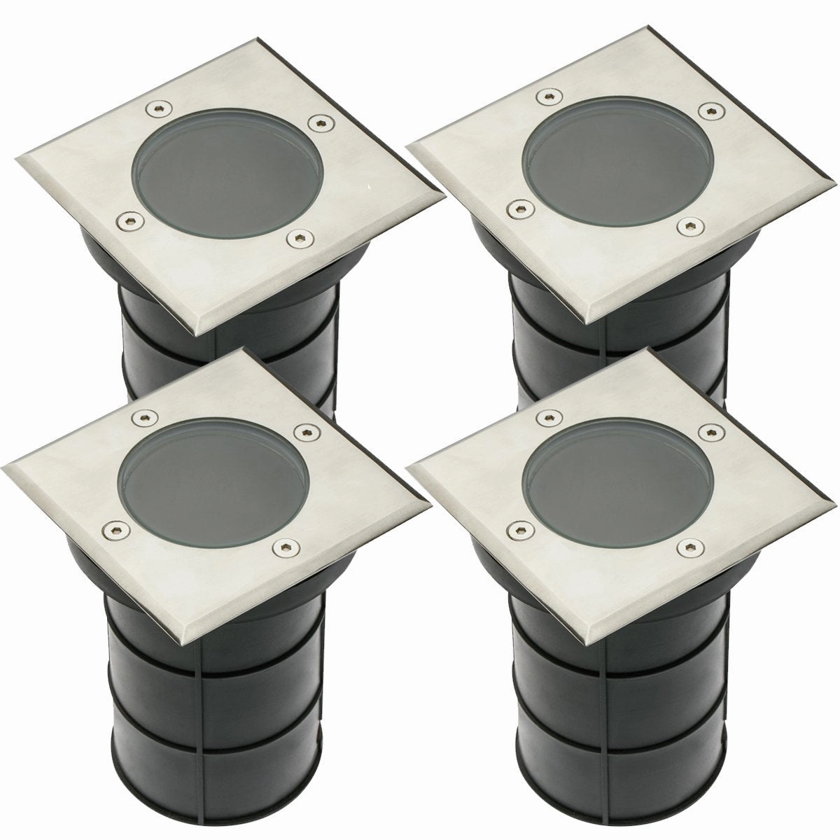 CGC BRIDGET 4 Square Large Stainless Steel Inground Or Decking LightsMotion activated driveway security lights