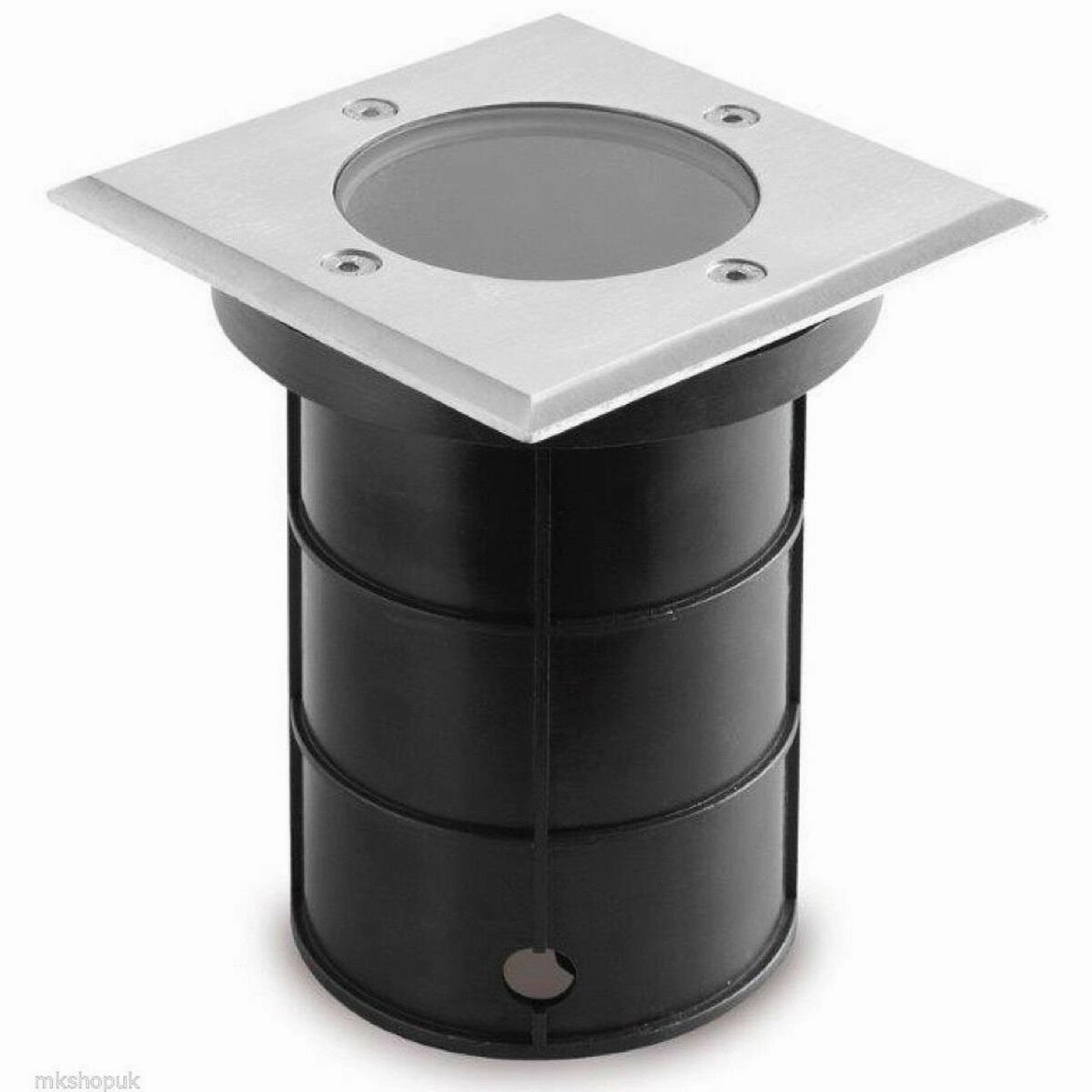 CGC BRIDGET 4 Square Large With Bulbs Stainless Steel Inground Or Decking Lights