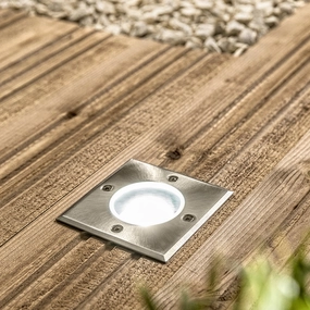CGC BRIDGET Square Large Stainless Steel Inground Or Decking LightsSolar deck post cap lights