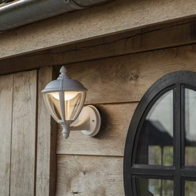 CGC CINDY White Outdoor LED Wall Coach Lantern LightMotion activated driveway security lights
