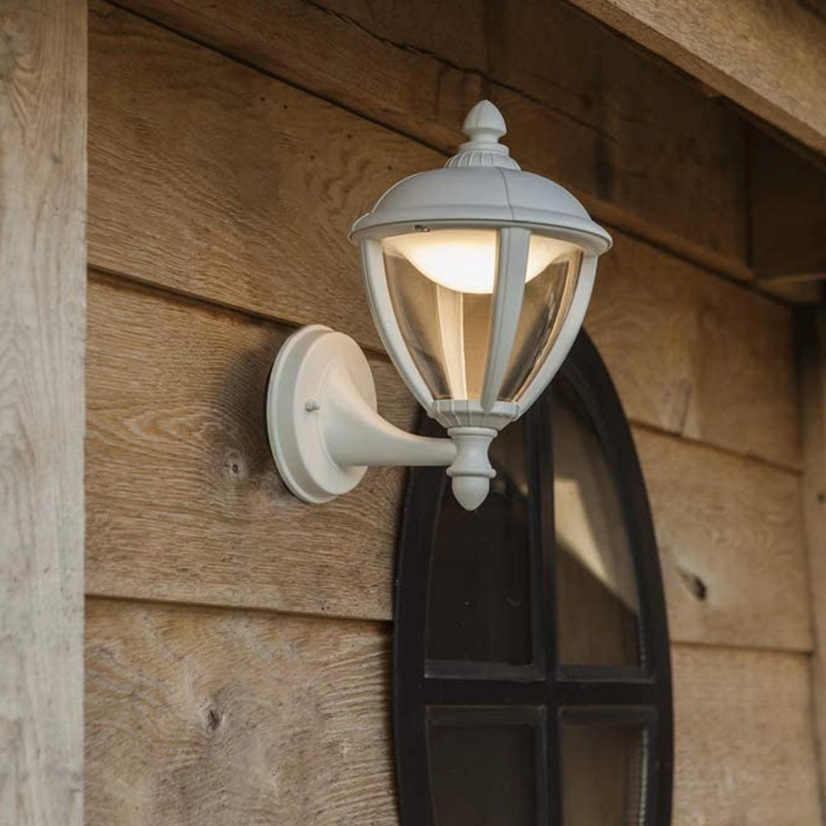 CGC CINDY White Outdoor LED Wall Coach Lantern Light