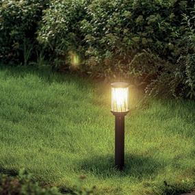 CGC CORA Dark Grey Diagonal Pattern Medium Post LightWeatherproof outdoor lighting