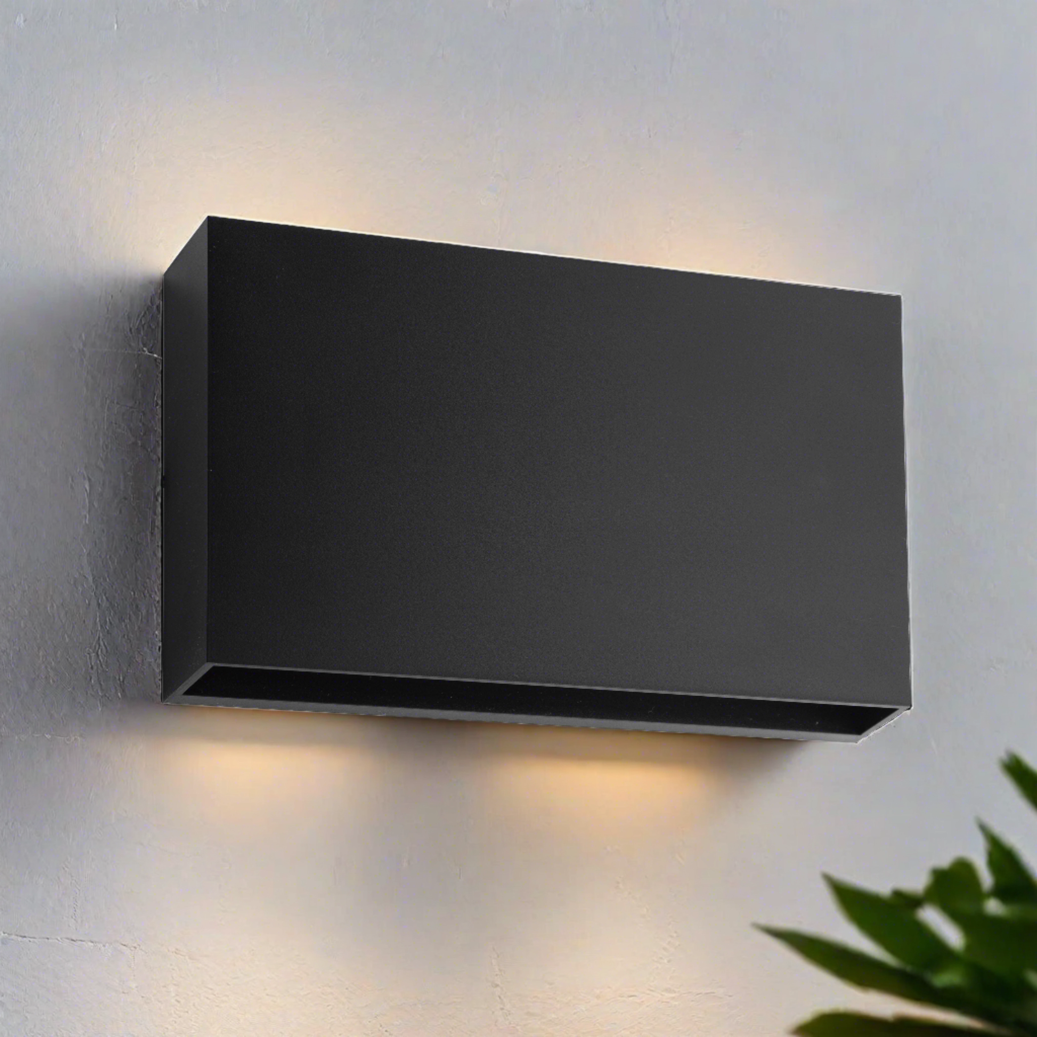CGC DONNA Black Slim LED Outdoor Wall Light Up and Down 4000k Natural White IP65