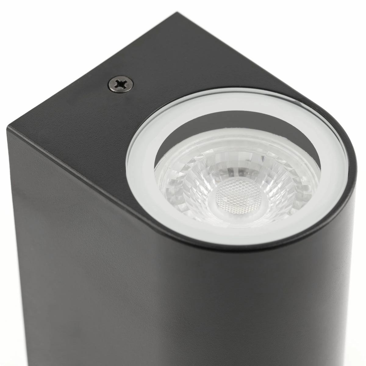 CGC EILEEN Black Outdoor Curved Double Spotlight Wall Light