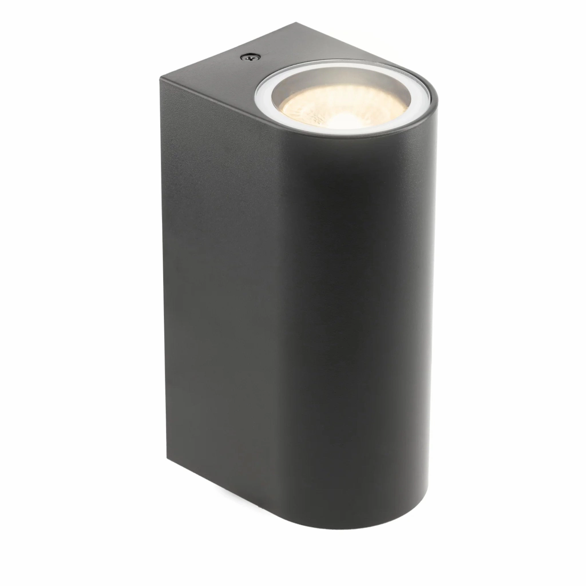 CGC EILEEN Black Outdoor Curved Double Spotlight Wall Light