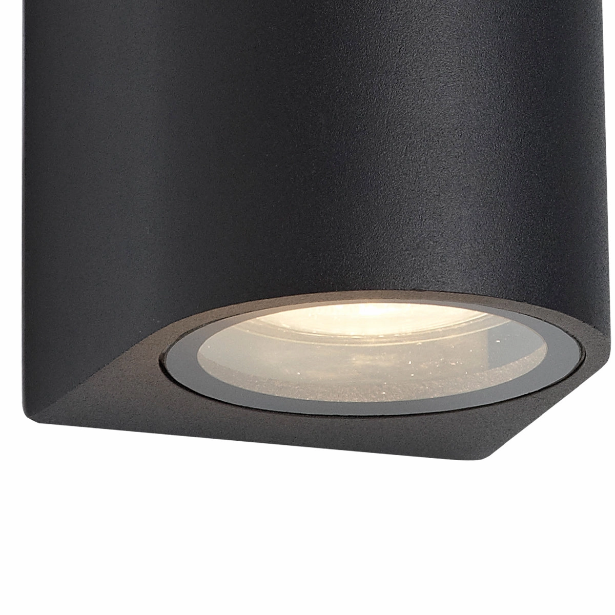 CGC EILEEN Black Outdoor Curved Double Spotlight Wall Light