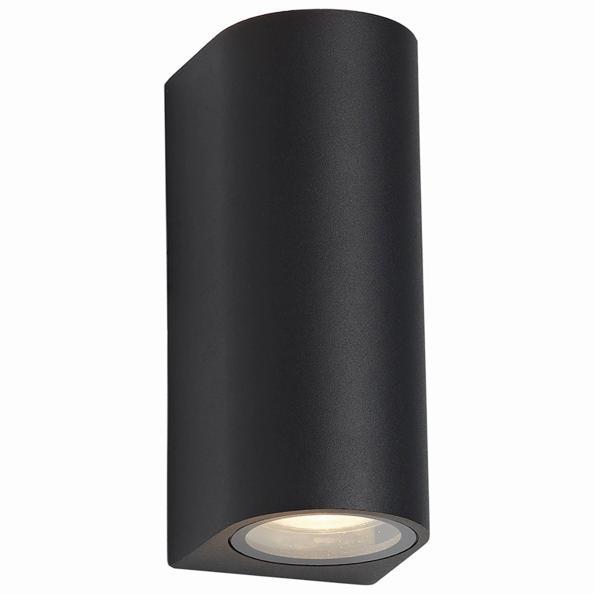CGC EILEEN Black Outdoor Curved Double Spotlight Wall Light