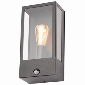 CGC EMMA Black Outdoor Wall Lantern With Motion SensorOutdoor wall sconces with motion sensor