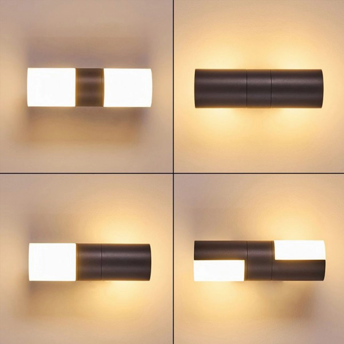 CGC FAITH Dark Grey Twin Cylindrical LED Wall Light