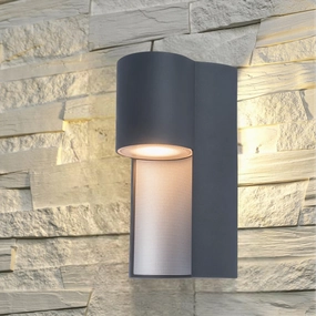 CGC GEMMA Dark Grey Curved LED Outdoor Wall LightMotion activated driveway security lights
