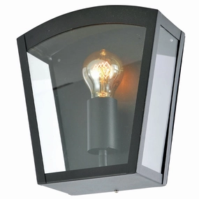 CGC IRIS Black Curved Top Lantern Wall LightMotion activated driveway security lights