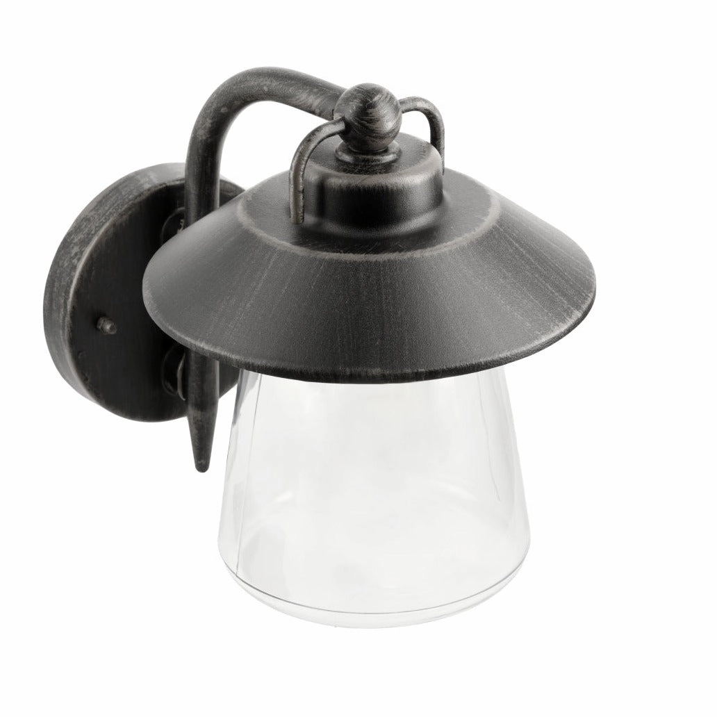 CGC ISABELLA Black & Bronze Wall Lantern with Glass Shade