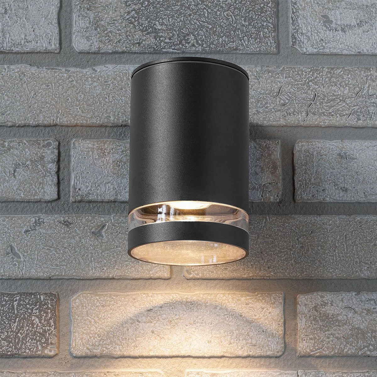 CGC JENNIFER Dark Grey Outdoor Single Spot Cylinder Wall Light
