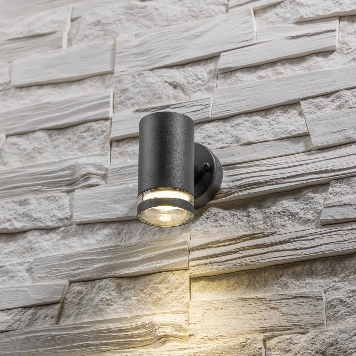 CGC JENNIFER Dark Grey Outdoor Single Spot Cylinder Wall Light
